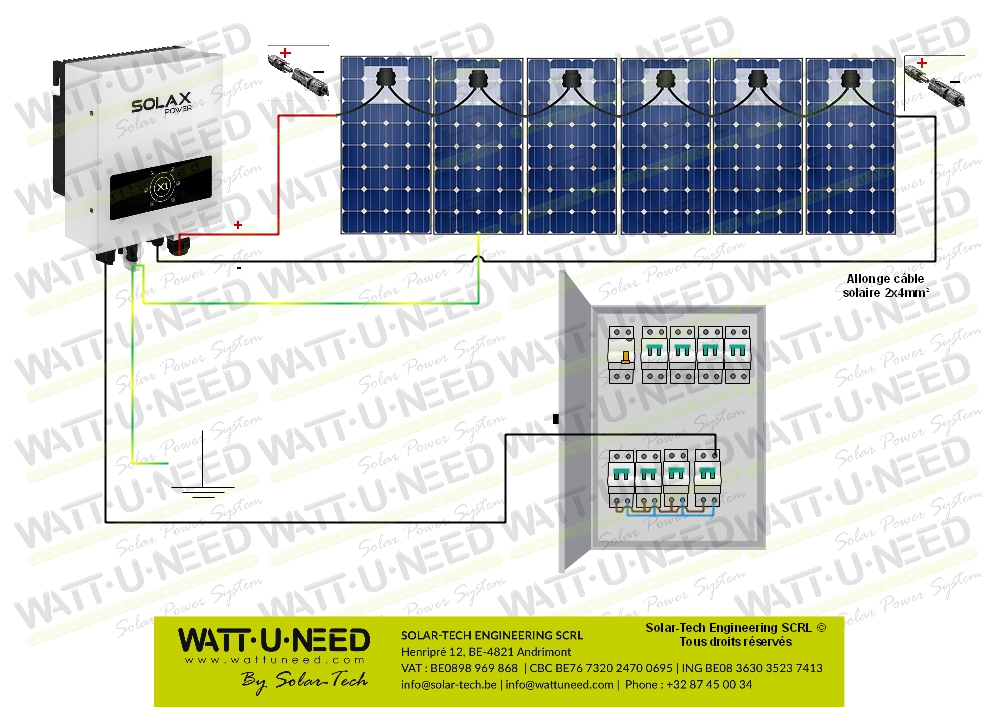 Kit autoconsommaiton 6 panneaux Solax 1.5